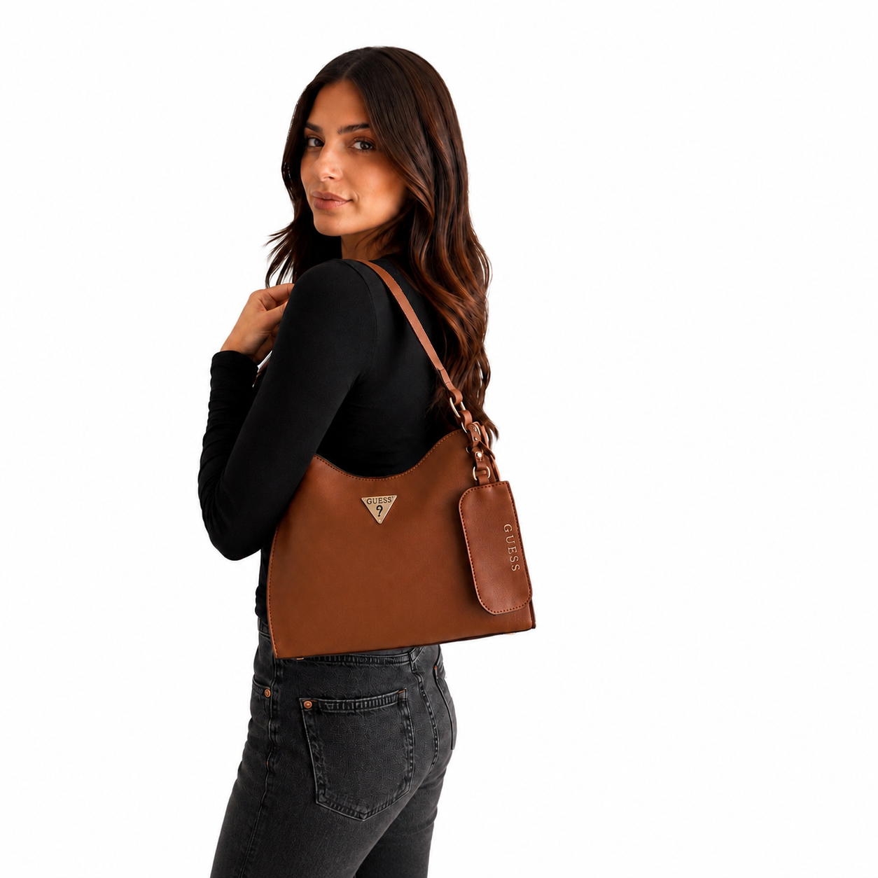 Bolso Guess color café